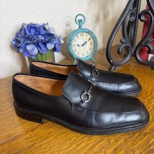 Salvatore Ferragamo Black Studio 9 1/2 EE Loafers